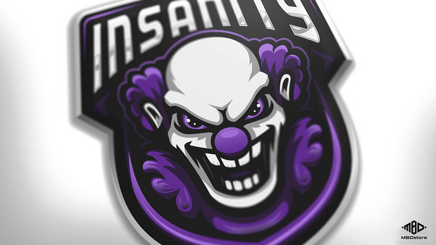 logo设计案例：Insanity clown mascot logo插图2