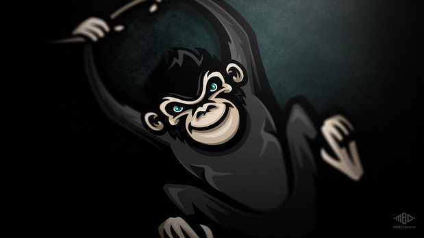 logo设计案例：Monkey mascot logo Ecstxzy插图7