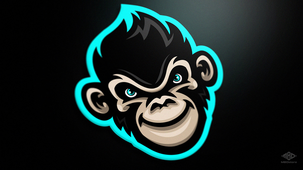 logo设计案例：Monkey mascot logo Ecstxzy插图2