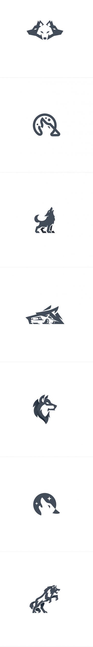 logo设计案例：Wolf Logo Marks插图