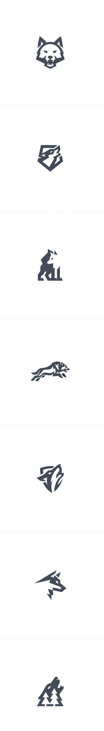 logo设计案例：Wolf Logo Marks插图3